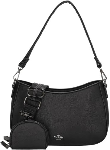Charm London Umhängetasche Damen, Vielseitige Schultertasche mit Abnehmbarem Täschchen, Einstellbare Träger, Ideal für Alltag & Reisen