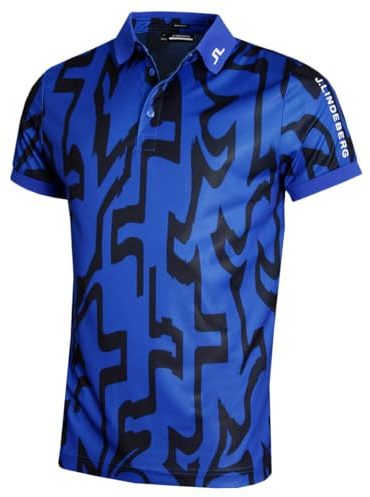J.Lindeberg Mens Tour Tech Regular Fit Wicking Golf Polo Shirt
