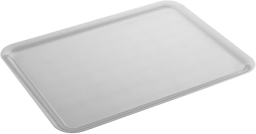 Monouso | 4 Bandejas de Plástico Duro, 50x37cm, Color Blanco, Bandeja Rectangular, para Servir, Autoservicio, Fast Food, Apto para Lavavajillas, Resistente, Plástico PS
