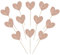 SYKYCTCY 40 Pack Rosegold Heart Cupcake Toppers Glitter Love Heart Valentine Cupcake Picks for Valentine's Day Theme Wedding Engagement Bridal Shower Birthday Party Cake Decorations Supplies