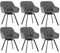CLIPOP Samt Esszimmerstühle Drehbar Set,Gepolstert Sessel Küchenstuhl mit Armlehne Freizeit Polsterstuhl Bequem Sitz Drehstuhl für Esszimmer Wohnzimmer Büro (3, Grau)