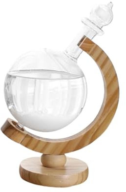Kreative Wettervorhersage-Sturmflasche – Globus-Wasserkugel | Elegante Dekoration für Zuhause und Büro, Barometer-inspiriertes elegantes Ornament, tolles Geschenk für den Urlaub