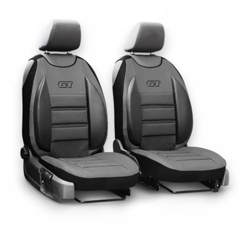 XTRM-CAR Sitzbezüge GT Ergonomic für Toyota Corolla - Hochwertige Autositzbezüge - 2 STK - GT GRAU