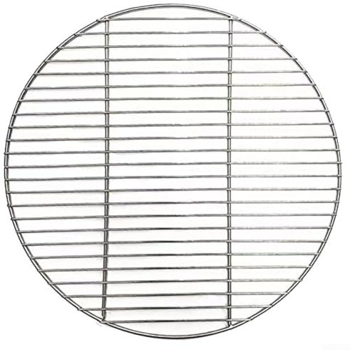 HpLive 43cm Rund Edelstahl Grillrost, Stainless Steel Round Grid Net Barbecue Net Baking Tray BBQ Grid