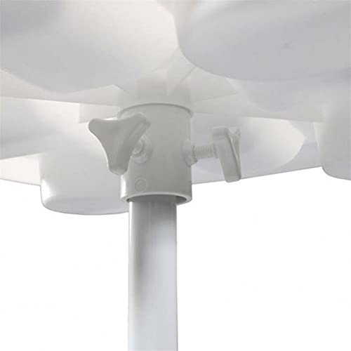 HEEPDD Tavolo per Ombrellone da Spiaggia per Esterni con 4 Portabicchieri, Vassoio in Plastica per Ombrelloni da Giardino, Patio, 43,2 X 43,2 Cm (White)