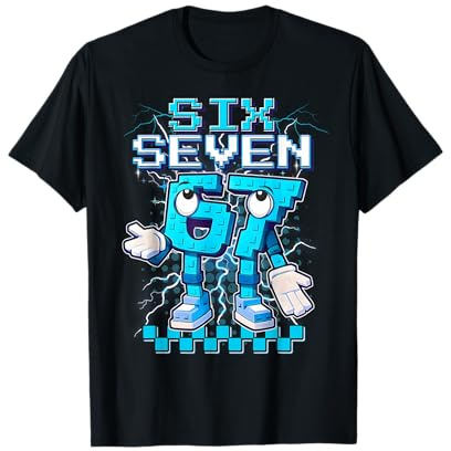 67 6 7 Six Seven Meme 6 7 Italian Brainrot 67 Boys Gaming T-Shirt