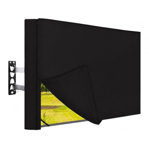 JISADER Funda TV exterior para terrazas y jardines, protector impermeable para televisores 52-55 pulgadas, tejido Oxford 420D transpirable
