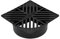 NDS 8, 4.5-Inch Square Grate, Connects to 4-Inch Drain Pipes and Fittings, for Small Lawns, Landscaping and Patios, Plastic, Black