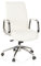 hjh OFFICE 600912 Chefsessel ASPERA 10 Leder Weiß/Chrom hochwertiger Bürostuhl, mittelhohe Rückenlehne