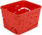 Faltbarer London Box rot Korb 31 x 25,5 x 22,5 cm Aufbewahrungsbox Wäschekorb Kunststoff