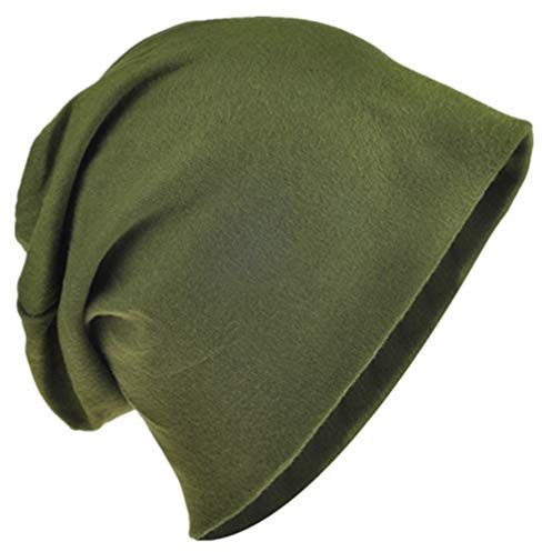 Miobo Jersey Slouch Beanie Unisex Herren Damen Mütze Trend Farngruen-L