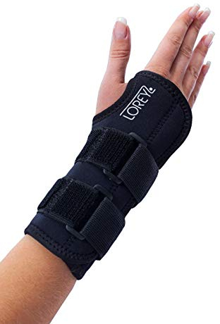 Hochwertige Handbandage/Handgelenkstütze LOREY-WR12012 aus Neopren und PU-Leder (L/XL)