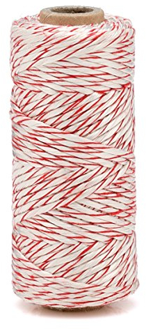 La cordeline Cordel para Tomates Cordel Tomate Especial Vegetales 45% rayón 55% algodón, Color Blanco y Rojo, 4 x 4 x 10 cm
