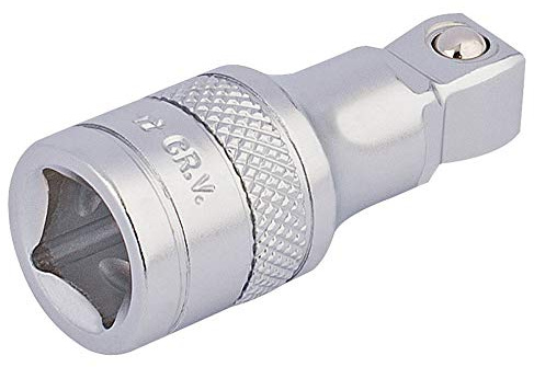 Draper 16742 3/8-Inch Square Drive Satin Chrome 45 mm Wobble Extension Bar