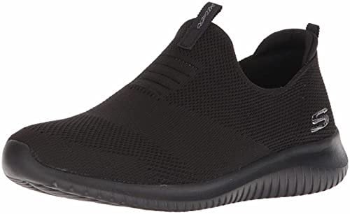 Skechers Ultra Flex First Take, Zapatillas sin Cordones Mujer, Black Knit Mesh/Trim, 35 EU