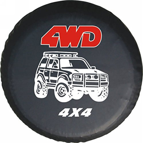 LITTOU KOLOME Pneu de Rechange Universelle Coque 4 WD 4 x 4 Spot Tête de Mort Cuir Souple étui Protecteur (4WD, 16 pour Diamètre 29 '' - 31 '')