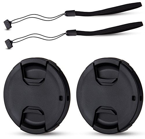 JJC 62mm Objektivdeckel Objektivkappe mit Halter für Canon Nikon Sony Olympus Panasonic Pentax Samsung Leica ersetzen Canon E-62 II Objektivdeckel(2 Stück)