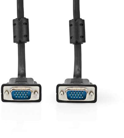 VGA-Kabel - VGA Stecker - VGA Stecker - Vernickelt - Maximale Auflösung: 1280x768-5.00 m - Rund - ABS - Schwarz - Umschlag