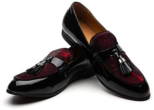 JITAI Mocassini Eleganti da Uomo Moda Scarpe Casual Scarpe Eleganti da Uomo, Nero 06, 42 EU (9 UK)