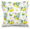 Use7 Dekorativer Kissenbezug, quadratisch, Vintage-Stil, Zitronengelb, Obstblätter, Sofa, Bett, Kissenbezug (40 x 40 cm), beidseitig
