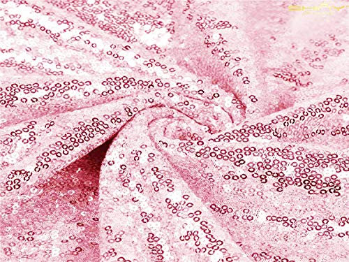 Nappe à paillettes rectangulaire dorée, argentée, rose rose, fabriquée à la main, pailletée au Royaume-Uni, décoration de la maison 130 x 100cm rose