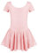 untlet Abbigliamento per Danza Classica Ragazze Body da Danza a Manica Corta Body da Danza in Cotone con tutù in Chiffon, Rosa Chiaro, 150