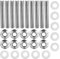 abgaskrümmer Auspuffkrümmer-Stehbolzen, Edelstahl-Header Schwarz Auspuffkrümmer-Stehbolzen-Kit-Schrauben