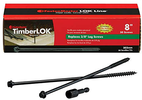 Timberlok Wood Screws, 8-In., 50-Pk. -FMTLOK08-50A