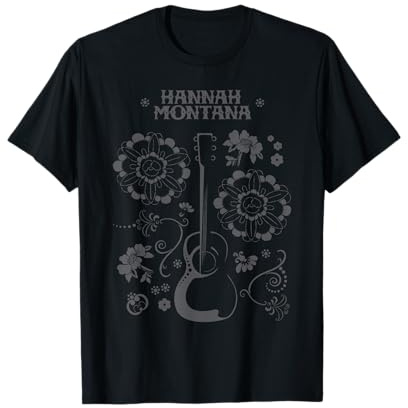Disney Channel Hannah Montana Floral Guitar T-Shirt