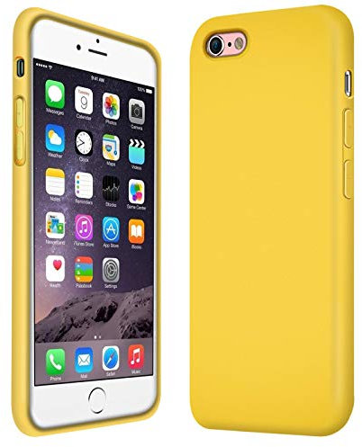 Verco Handyhülle für iPhone 6s Hülle Silikon, Flex TPU Gel [weiches Innenfutter] Case für Apple iPhone 6 / 6s Schutzhülle Stoßfest (4,7 Zoll), Gelb