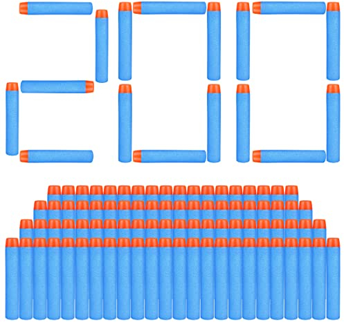 VCOSTORE Nerf Pfeile, 200 Stück Nerf Darts Nerf Munition Pfeile Dart Bullets Refill,Foam Pfeile für N-Strike Elite Blasters Series