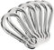 com-four® 6X Karabinerhaken - Premium Karabiner aus witterungsbeständigem Edelstahl 304 - Stahl-Haken mit 45 kg Tragkraft/WLL für Schlüsselanhänger, Garten, Haushalt, Handwerk - 50 x 5 mm