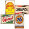 4 cartelli in metallo, riproduzione, vintage, a gas, olio, auto, garage, bar, decorazione da parete retrò, 20,3 x 30,5 cm (76)