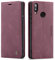 mvced Cover Compatibile con Huawei P20 Lite,Flip Custodia Caso Libro Pelle PU e TPU Silicone Antiurto,Wine Red