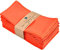 FINGERCRAFT Abendessen Stoffservietten in Baumwollleinenmischgewebe 12er, Premium-Qualität, Gehrung Ecken für jeden Tag Servietten sind Pre Shrunk (orange)