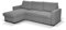 Tokyo Corner Sofa Bed Grey Fabric - universal SofaBed - left or Right Side sofa