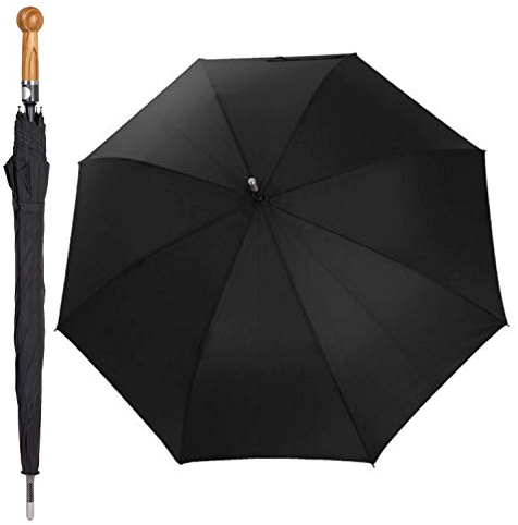Sicherheitsschirmit Videokurs | XXL Verteidigungs Abwehr Regenschirm | Selbstverteidigung (Knauf Olive, 103cm)