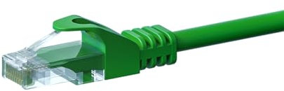 Danicom CAT5e Netzwerkkabel - U/UTP - 7,50 meter - Grün - 100% Kupfer, POE, Ethernet, LAN, Patchkabel, Datenkabel, RJ45 - für Serverschränke, Switches, Router, Modems!