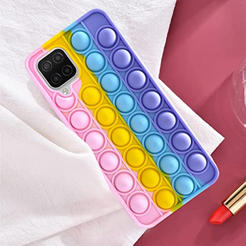 YXKJ - Hülle Kompatibel mit Samsung Galaxy A12/A12 Nacho/M12, [Dekompression] Ultradünnes Weiches TPU Silikon Anti-Scratch Hülle Bubble Sensory Anti-Stress Handyhülle - Farbe