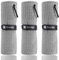 Handy Picks Mikrofaser-Golf-Handtuch (40,6 x 40,6 cm) mit Karabiner-Clip, Waffelmuster, Golf-Handtuch, Klettverschluss – das praktische Golf-Reinigungstuch, Grau
