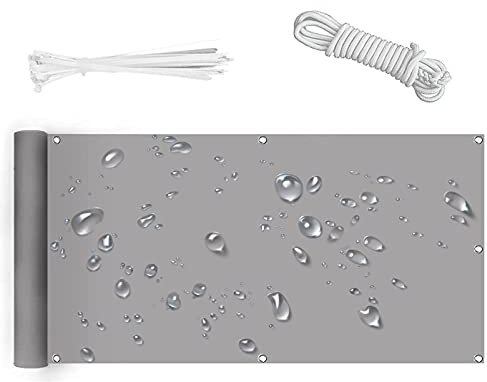 QIAOH Balkon Sichtschutz 75cm x 800cm, Balkonbespannung, Für Balkon Garten Terrassen Hof UV-Schutz, Windschutz, Sonnenschutz, Balkonsichtschutz