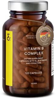 Vitamine B Complex Végan | Couvre les Besoins Quotidiens de toutes 8 Vitamines B + Cofacteurs | 120 gélules (4 mois) | Vit B1, B2, B3, B5, B6, B7, B9, B12 + Inositol + Choline | Haute Dose + Bioactif