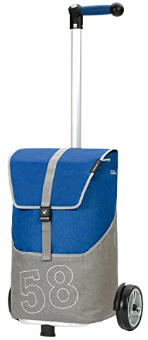ANDERSEN Einkaufstrolley - Shopper Filip blau 46 L Handwagen,Rucksack,Thermo, Aluminium, Griff ergonomisch, höhenverstellba...