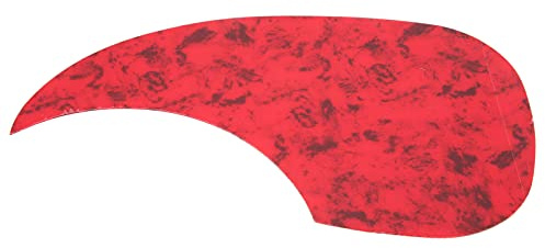Pickguard, repfri PVC röd sköldpadda färg spegeleffekt gitarrer plektrumskydd för 96–104 cm (rött sköldpaddsskal droppform)