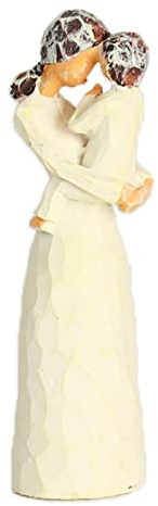 ZPPLD Figur,Figur Engel,Figur Mutter und Sohn,Figuren Mama,Figuren Deko,Statuen 11,5 cm,Sammlerfiguren Ornament Geschenk für Mutter