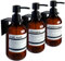 HCYWOC Lot de 3 Distributeur Savon Mural, Distributeur Savon Mural sans Percage avec 16 Étiquettes Imperméables, 500 ML Distributeur de Savon Mural, Distributeur Savon Salle de Bain et Cuisine, Ambre