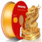 RepRapper Seide Pla Seide 3D -Druckerfilament 1,75 mm, Druckfilament mit seidiger glatte Oberfläche, gute Farbwiedergabe, dimensionale Genauigkeit ± 0,03 mm, 1 kg Kartonspule, Filament Gold