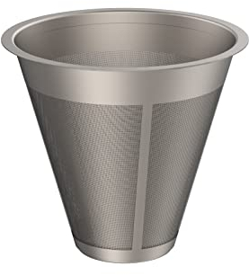 TIANDLIFE Kaffeefilter, Titan Kaffeefilter Wiederverwendbarer Kaffee Filter Doppelschichtiger Papierloser Kaffefilter von Manuellem Kaffee Metall Permanent Kaffeefilter Coffee Filter