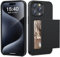 ACOCOBUY Coque pour iPhone 15 Pro Max Étui Portefeuille Fente pour Carte Crédit Cachée Coque avec Porte-Cartes Antichoc Housse Protection à Double Couche Étui Housse Arrière 6,1Pouces pour hommes Noir