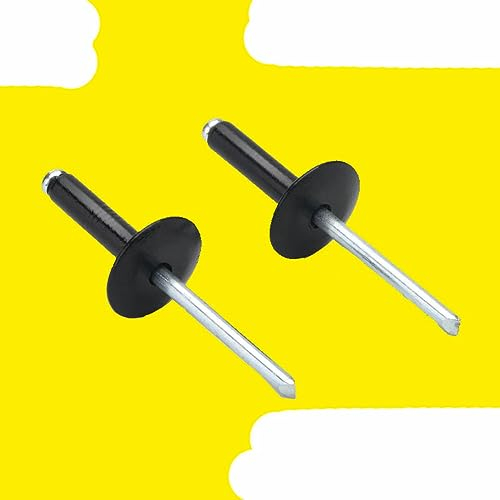 Aluminium-Blindnieten mit großer Kappe und offenem Ende/Blindniete mit flachem Rundkopf/Spaltnieten/Blindniete/Zugkappennieten-Schwarz M4X13X12-20 Stück